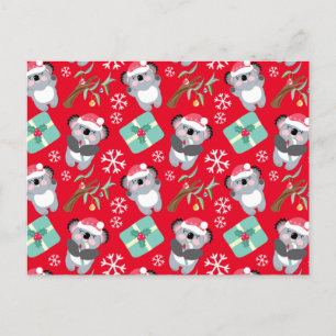 Cute Koala Kerstmis Briefkaart