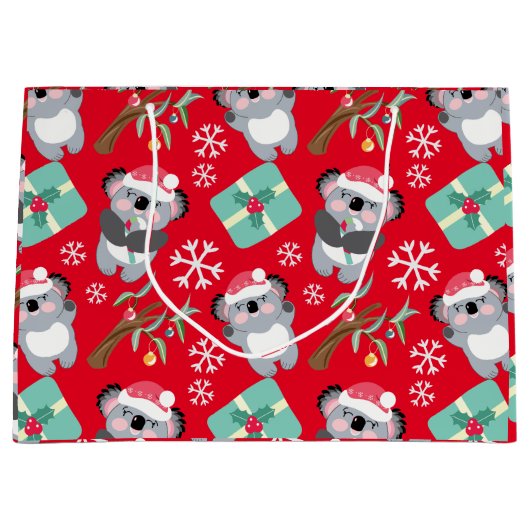 Cute Koala Kerstmis Groot Cadeauzakje (Voorkant)