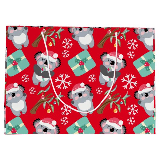 Cute Koala Kerstmis Groot Cadeauzakje (Achterkant)