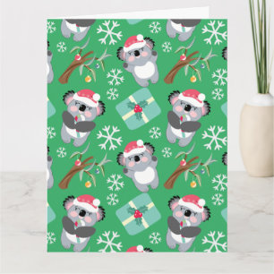 Cute Koala Kerstmis Kaart