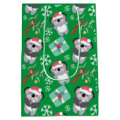 Cute Koala Kerstmis Medium Cadeauzakje (Achterkant)