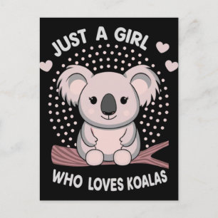 Cute Koala Kids T-shirt Gewoon een meisje dat van Feestdagenkaart