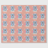 Cute Koala Kind Wrapping Paper Cadeaupapier (Vlak)