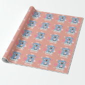 Cute Koala Kind Wrapping Paper Cadeaupapier (Uitgerold)