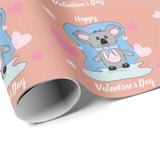 Cute Koala Kind Wrapping Paper Cadeaupapier (Rol Hoek)