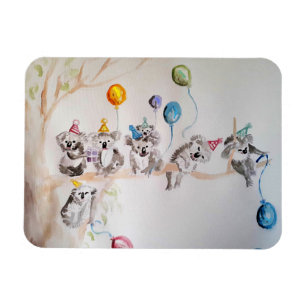 Cute Koala koalas Animal Waterverf Art Magnet Magneet