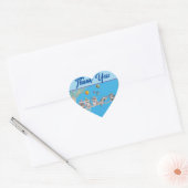 Cute Koala Koalas Blue Childs Bedankt Hart Sticker (Envelop)