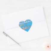 Cute Koala Koalas Blue Childs Happy Birthday Hart Sticker (Envelop)