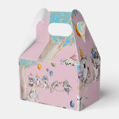 Cute Koala Koalas Girls Birthday Cake Favor Box Bedankdoosjes (Achterkant)