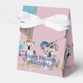 Cute Koala Koalas Girls Birthday Cake Favor Box Bedankdoosjes