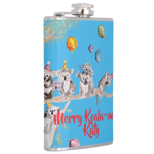 Cute Koala Koalas Merry Christmas Koala-mus Girls Heupfles (Rechts)