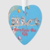 Cute Koala Koalas Merry Christmas Koala-mus Girls Ornament (voorkant)