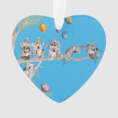 Cute Koala Koalas Merry Christmas Koala-mus Girls Ornament (achterkant)