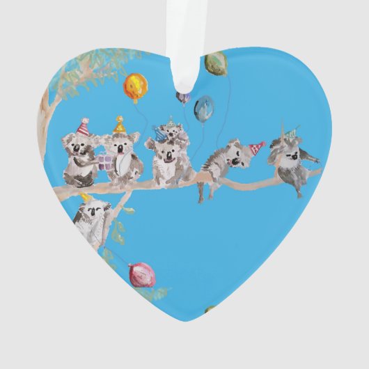 Cute Koala Koalas Merry Christmas Koala-mus Girls Ornament (achterkant)