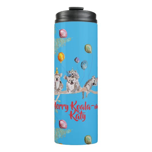 Cute Koala Koalas Merry Christmas Koala-mus Girls Thermosbeker (Voorkant)