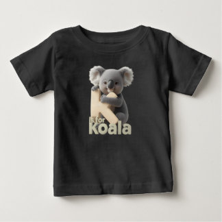 Cute Koala Letter K Kinder T-Shirt | Dierenalfabet