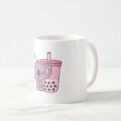 Cute Koala Loves Strawberry Bubble Tea Koffiemok (Voorkant rechts)