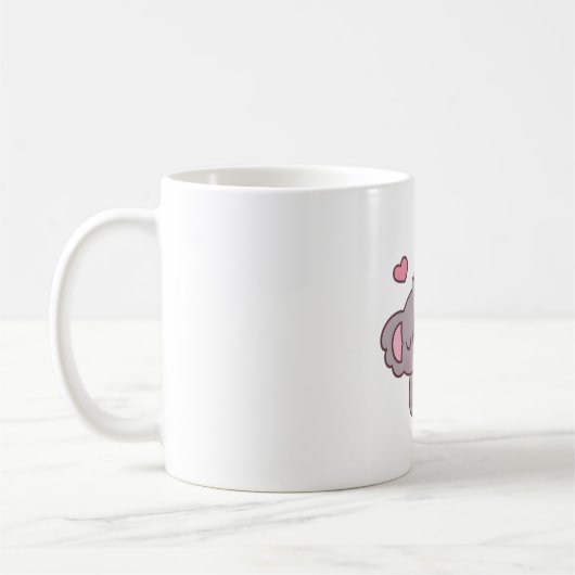 Cute Koala Loves Strawberry Bubble Tea Koffiemok (Links)
