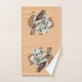 Cute Koala Mam en Baby Bad Handdoek (Handdoek)