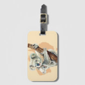 Cute Koala Mam en Baby Bagagelabel (Voorkant (verticaal))