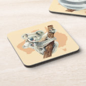 Cute Koala Mam en Baby Bier Onderzetter (Linkerzijde)