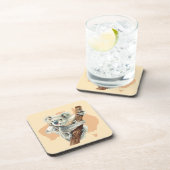 Cute Koala Mam en Baby Bier Onderzetter (Rechterzijde)