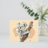 Cute Koala Mam en Baby Briefkaart (Staand voorkant)