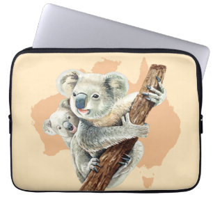 Cute Koala Mam en Baby Laptop Sleeve
