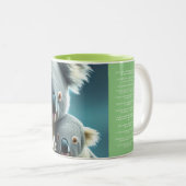 Cute Koala Mam en Baby Newborn Facts Gift Mok (Voorkant rechts)