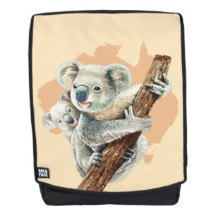 Cute Koala Mam en Baby Rugtassen