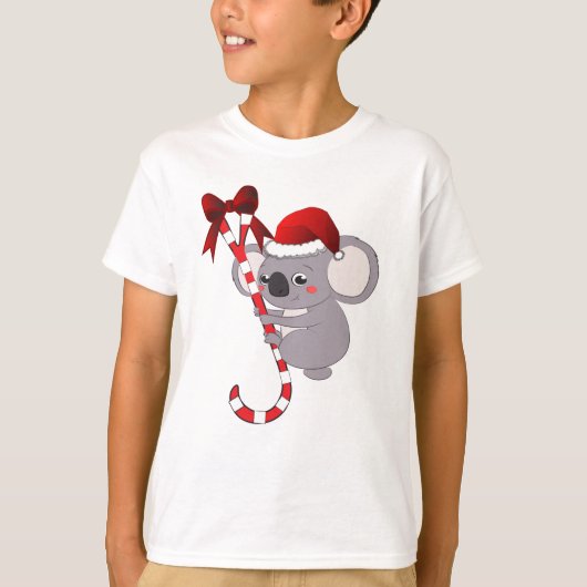 Cute koala met een klaus-pet in de T-Shir T-shirt (Voorkant)