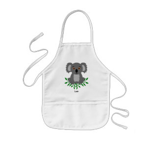 Cute koala met eucalyptus kinder schort