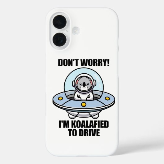 Cute Koala New Driver I'm Koalafied To Drive UFO Case-Mate iPhone Case (Achterkant)