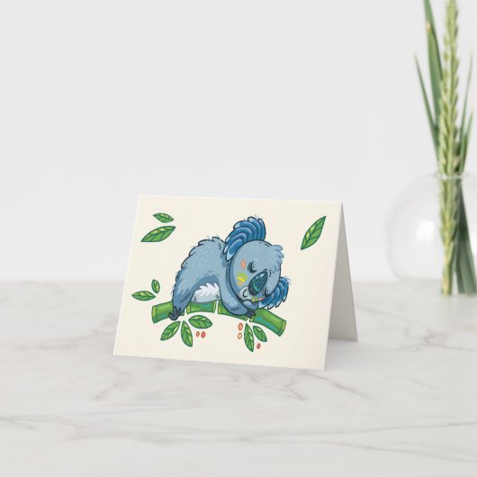 Cute Koala Notecard Bedankkaart (Voorkant)