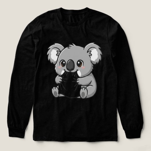Cute Koala-ontwerp Tri-Blend Shirt (Voorkant)