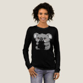 Cute Koala-ontwerp Tri-Blend Shirt (Voorkant)