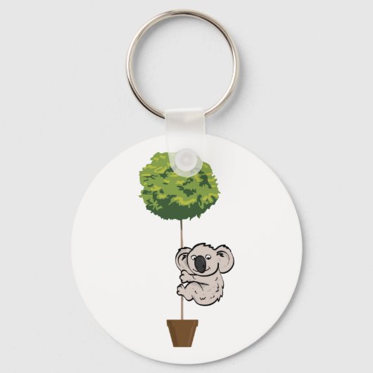 Cute Koala op de boom Sleutelhanger (Voorkant)