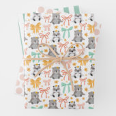 Cute Koala Panda Beer Wrapping Paper Set of 3 (In situ)