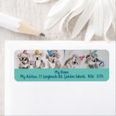 Cute Koala Party Waterverf Return Address Labels (Insitu)