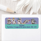Cute Koala Party Waterverf Return Address Labels (Insitu)