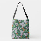 Cute Koala Pattern Hunter Green Crossbody Tas (Achterkant)