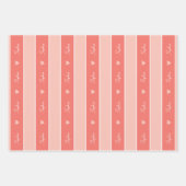 Cute Koala Pattern met Little Girl Name op Pink Inpakpapier Vel (Voorkant 2)