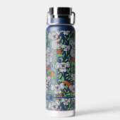 Cute Koala Pattern Personaliseert Blue Waterfles (Achterkant)