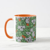 Cute Koala Pattern Personaliseert Green Mok (Links)