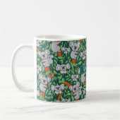 Cute Koala Pattern personaliseert Hunter Green Koffiemok (Links)