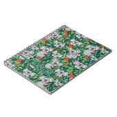 Cute Koala Pattern personaliseert Hunter Green Notitieboek (Linkerzijde)