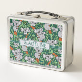 Cute Koala Pattern Personalized Hunter Green (Voorkant)