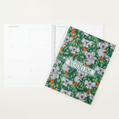 Cute Koala Pattern Personalized Hunter Green Planner (Display)