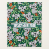 Cute Koala Pattern Personalized Hunter Green Planner (Voorkant)