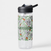 Cute Koala Pattern Personalized Waterfles (Links)